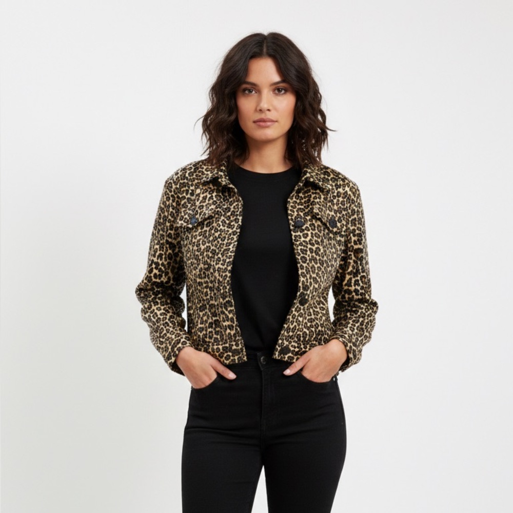 Perceptions New York Leopard print Jacket Blazer Size 14